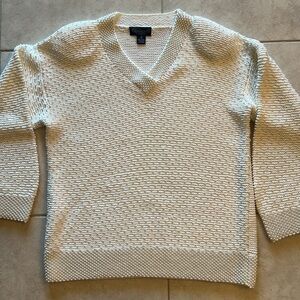 Classiques Sport Tunic Sweater in white with pearl details